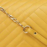 "Yellow Textured Structured Sling Bag "